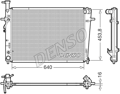 DRM41029 DENSO Радиатор, охлаждение двигателя (фото 1)