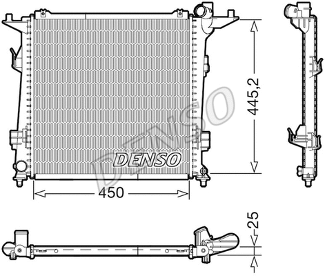 DRM43006 DENSO Радиатор, охлаждение двигателя (фото 1)