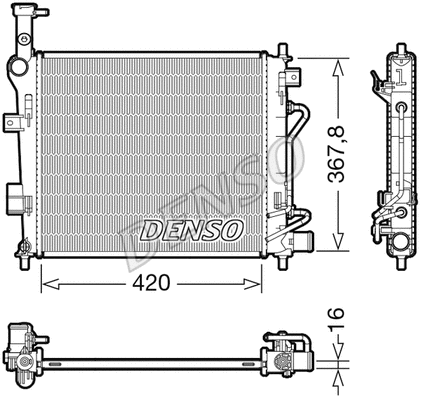 DRM43007 DENSO Радиатор, охлаждение двигателя (фото 1)