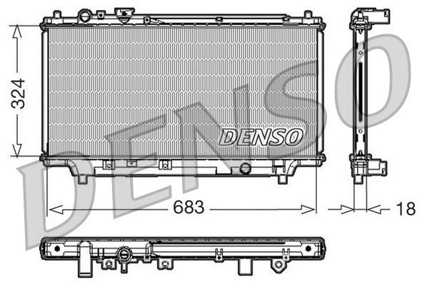 DRM44002 DENSO Радиатор, охлаждение двигателя (фото 1)