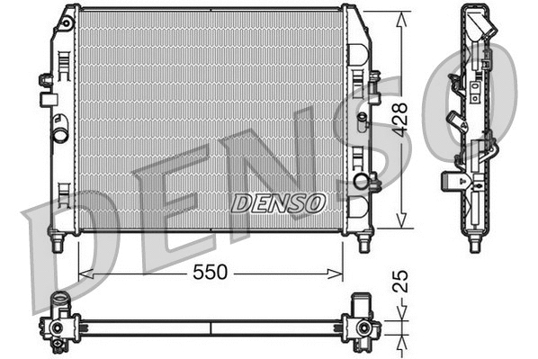 DRM44008 DENSO Радиатор, охлаждение двигателя (фото 1)