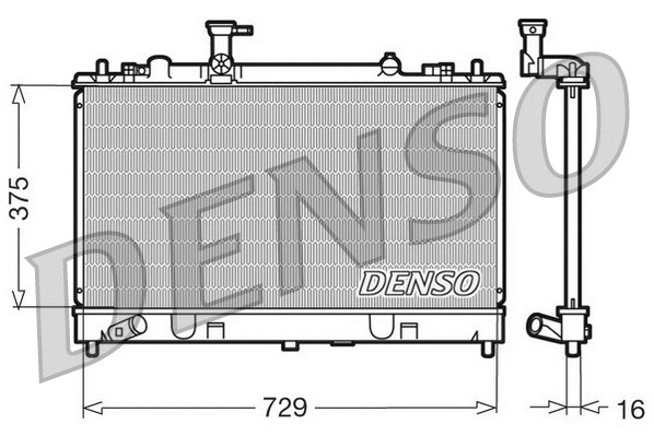 DRM44011 DENSO Радиатор, охлаждение двигателя (фото 1)