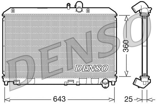 DRM44013 DENSO Радиатор, охлаждение двигателя (фото 1)