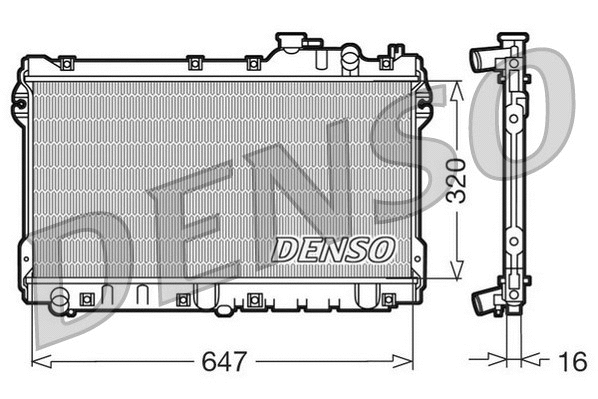 DRM44015 DENSO Радиатор, охлаждение двигателя (фото 1)