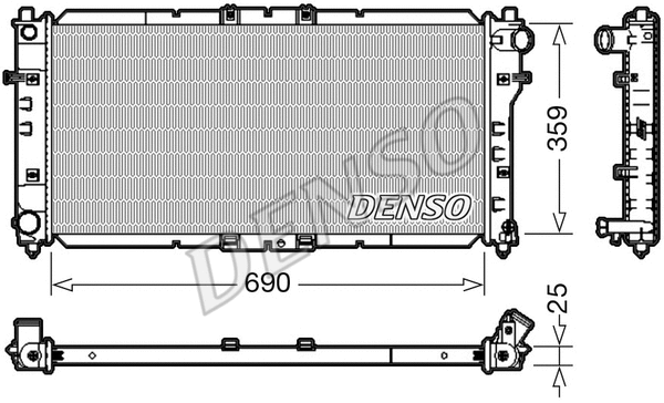 DRM44030 DENSO Радиатор, охлаждение двигателя (фото 1)