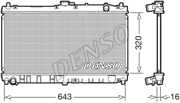 DRM44031 DENSO Радиатор, охлаждение двигателя (фото 1)