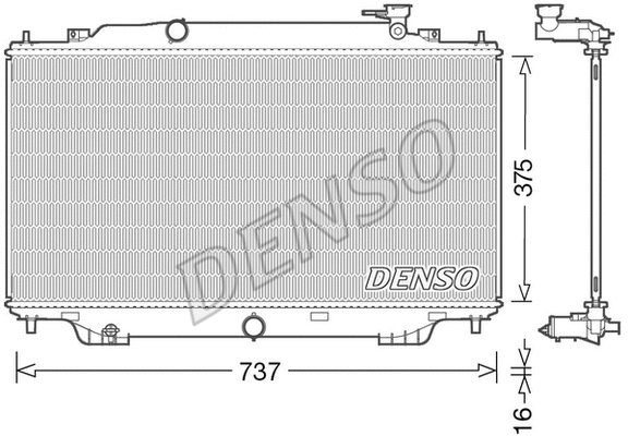 DRM44042 DENSO Радиатор, охлаждение двигателя (фото 1)