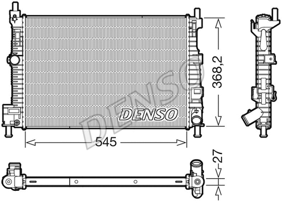 DRM44045 DENSO Радиатор, охлаждение двигателя (фото 1)