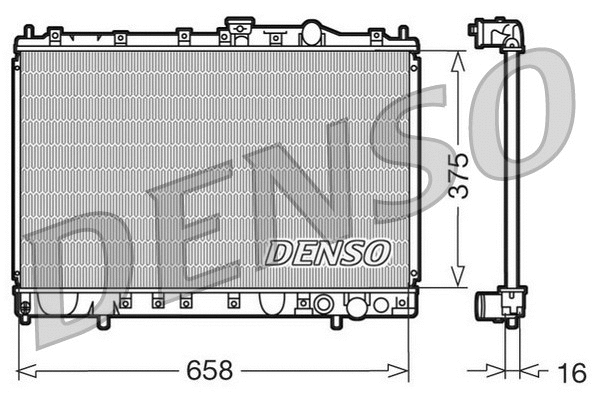 DRM45002 DENSO Радиатор, охлаждение двигателя (фото 1)