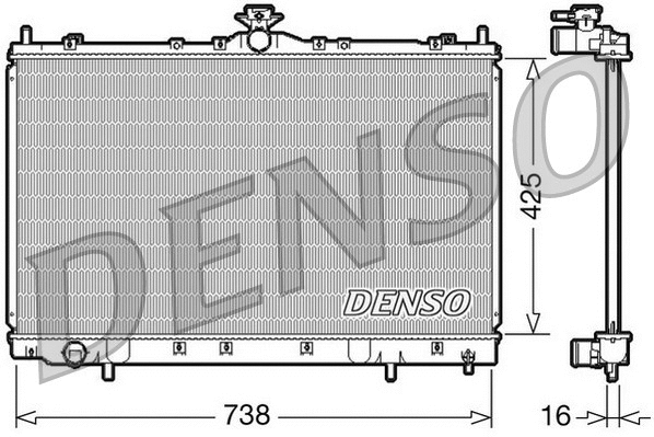 DRM45012 DENSO Радиатор, охлаждение двигателя (фото 1)