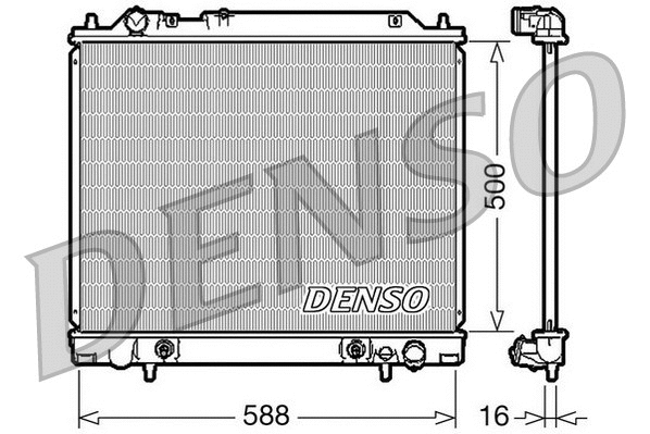 DRM45013 DENSO Радиатор, охлаждение двигателя (фото 1)