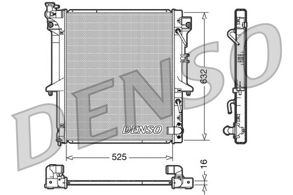 DRM45018 DENSO Радиатор, охлаждение двигателя (фото 1)