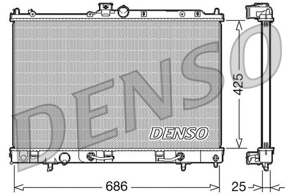 DRM45027 DENSO Радиатор, охлаждение двигателя (фото 1)