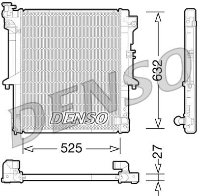 DRM45034 DENSO Радиатор, охлаждение двигателя (фото 1)