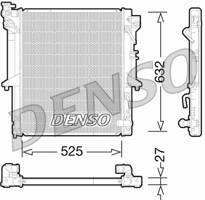 DRM45035 DENSO Радиатор, охлаждение двигателя (фото 1)