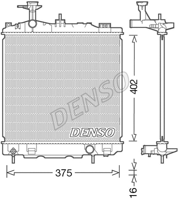 DRM45041 DENSO Радиатор, охлаждение двигателя (фото 1)