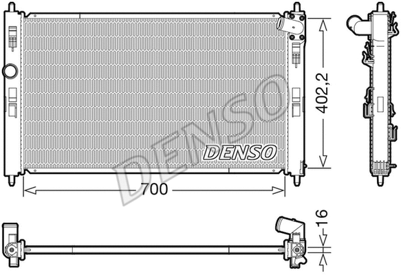 DRM45050 DENSO Радиатор, охлаждение двигателя (фото 1)