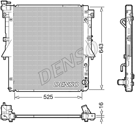 DRM45055 DENSO Радиатор, охлаждение двигателя (фото 1)