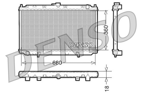 DRM46011 DENSO Радиатор, охлаждение двигателя (фото 1)