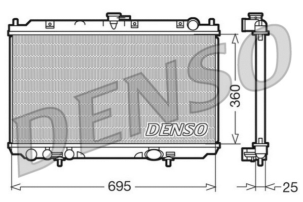 DRM46014 DENSO Радиатор, охлаждение двигателя (фото 1)