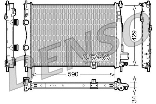 DRM46018 DENSO Радиатор, охлаждение двигателя (фото 1)