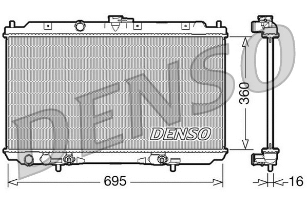 DRM46024 DENSO Радиатор, охлаждение двигателя (фото 1)