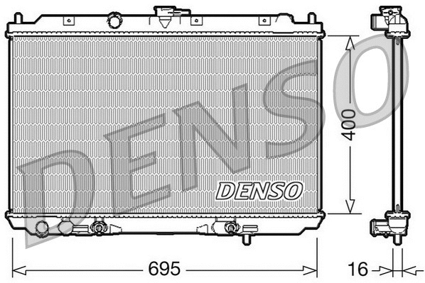 DRM46026 DENSO Радиатор, охлаждение двигателя (фото 1)