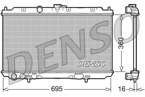 DRM46027 DENSO Радиатор, охлаждение двигателя (фото 1)