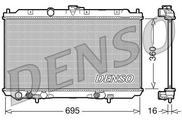 DRM46028 DENSO Радиатор, охлаждение двигателя (фото 1)