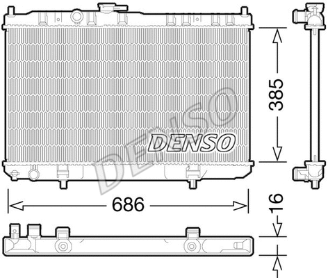 DRM46034 DENSO Радиатор, охлаждение двигателя (фото 1)