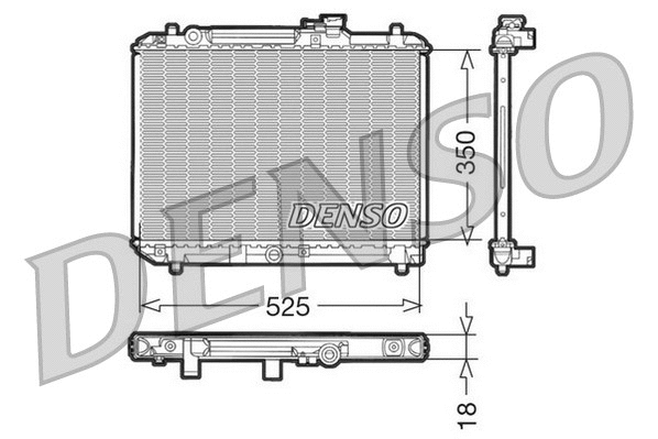 DRM47001 DENSO Радиатор, охлаждение двигателя (фото 1)