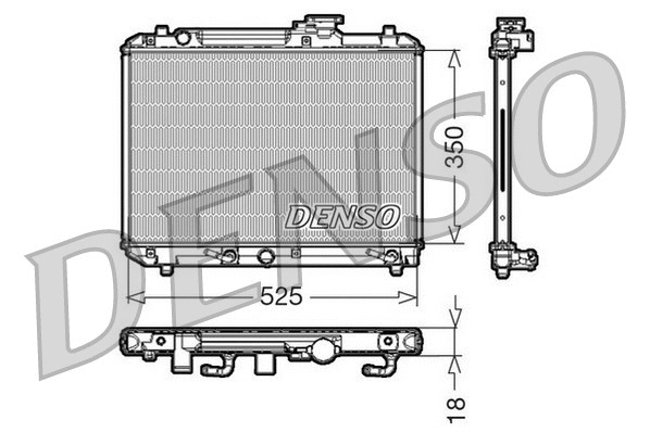 DRM47002 DENSO Радиатор, охлаждение двигателя (фото 1)