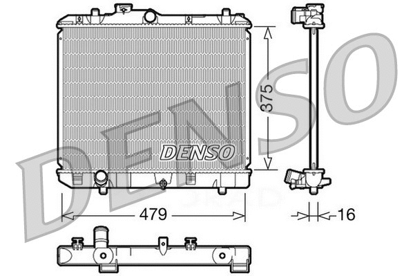 DRM47004 DENSO Радиатор, охлаждение двигателя (фото 1)