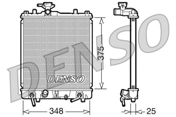 DRM47009 DENSO Радиатор, охлаждение двигателя (фото 1)