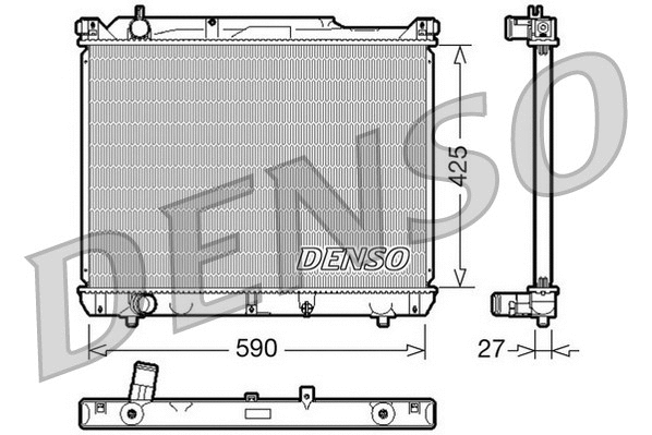 DRM47019 DENSO Радиатор, охлаждение двигателя (фото 1)