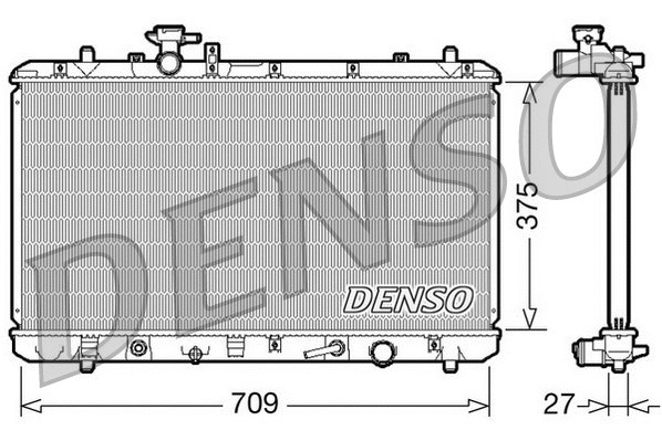 DRM47025 DENSO Радиатор, охлаждение двигателя (фото 1)