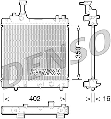 DRM47026 DENSO Радиатор, охлаждение двигателя (фото 1)