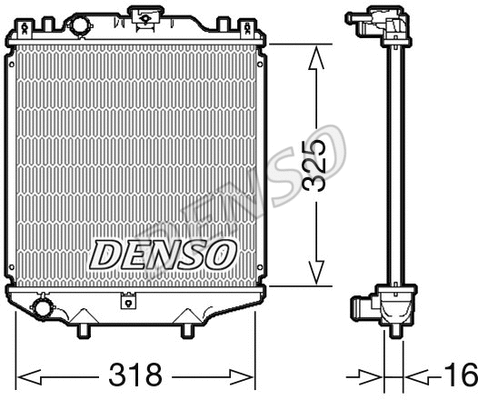 DRM47029 DENSO Радиатор, охлаждение двигателя (фото 1)