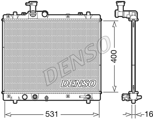 DRM47035 DENSO Радиатор, охлаждение двигателя (фото 1)