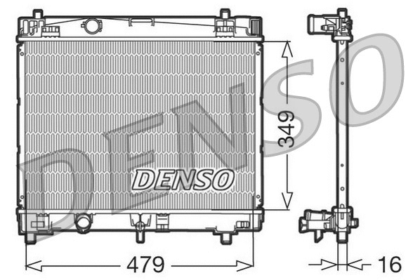 DRM50003 DENSO Радиатор, охлаждение двигателя (фото 1)