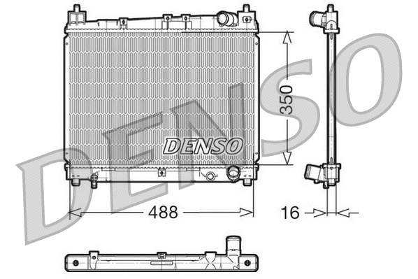 DRM50006 DENSO Радиатор, охлаждение двигателя (фото 1)