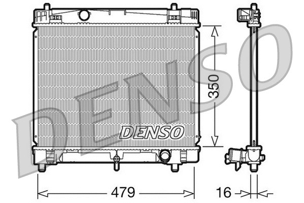 DRM50008 DENSO Радиатор, охлаждение двигателя (фото 1)