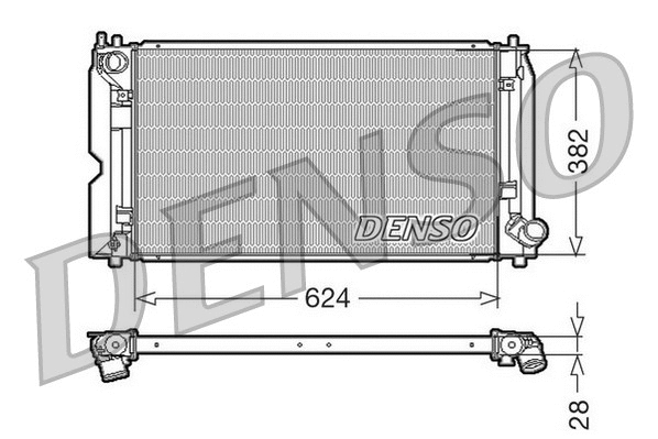 DRM50012 DENSO Радиатор, охлаждение двигателя (фото 1)