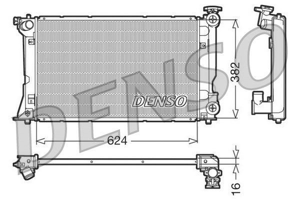 DRM50018 DENSO Радиатор, охлаждение двигателя (фото 1)