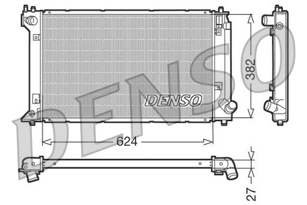 DRM50019 DENSO Радиатор, охлаждение двигателя (фото 1)