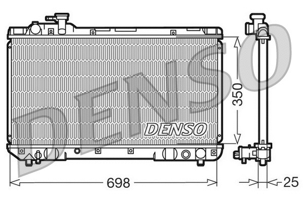 DRM50020 DENSO Радиатор, охлаждение двигателя (фото 1)