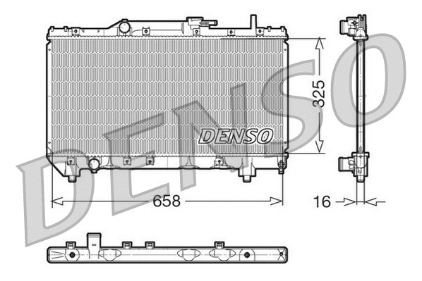 DRM50028 DENSO Радиатор, охлаждение двигателя (фото 1)