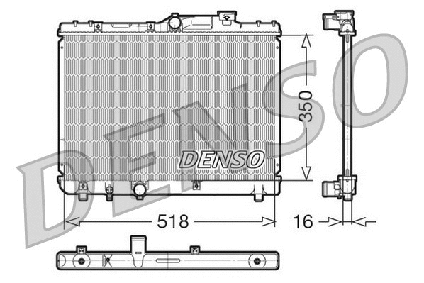 DRM50029 DENSO Радиатор, охлаждение двигателя (фото 1)