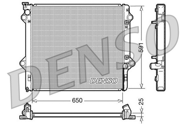 DRM50046 DENSO Радиатор, охлаждение двигателя (фото 1)