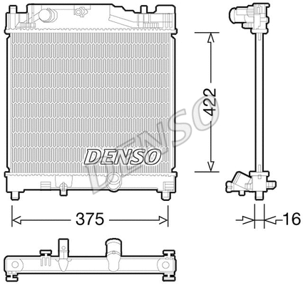 DRM50056 DENSO Радиатор, охлаждение двигателя (фото 1)